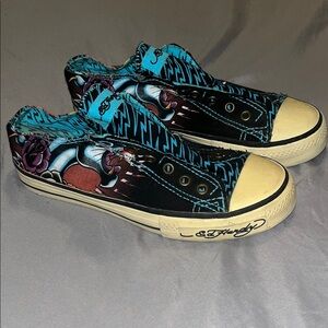 Ed Hardy Graphic Sneakers size 6
